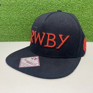 RWBY Anime Series Rooster Teeth Snapback Hat Cap Black Red Embroidered 2017